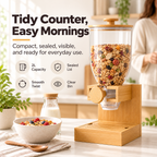 Bamboo Cereal Dispenser Countertop