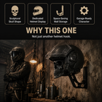 Skull Motorcycle Helmet Wall Mount