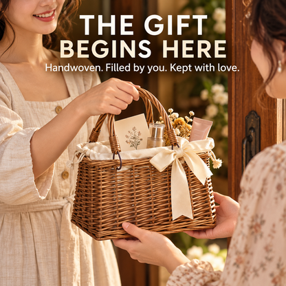 Rattan Wicker Gift Basket – DIY Decorative Handbag