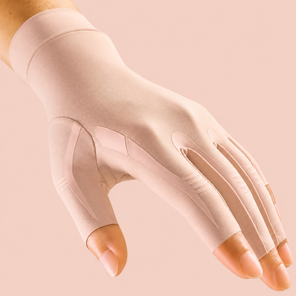 Copper-Infused Half-Finger Compression Gloves