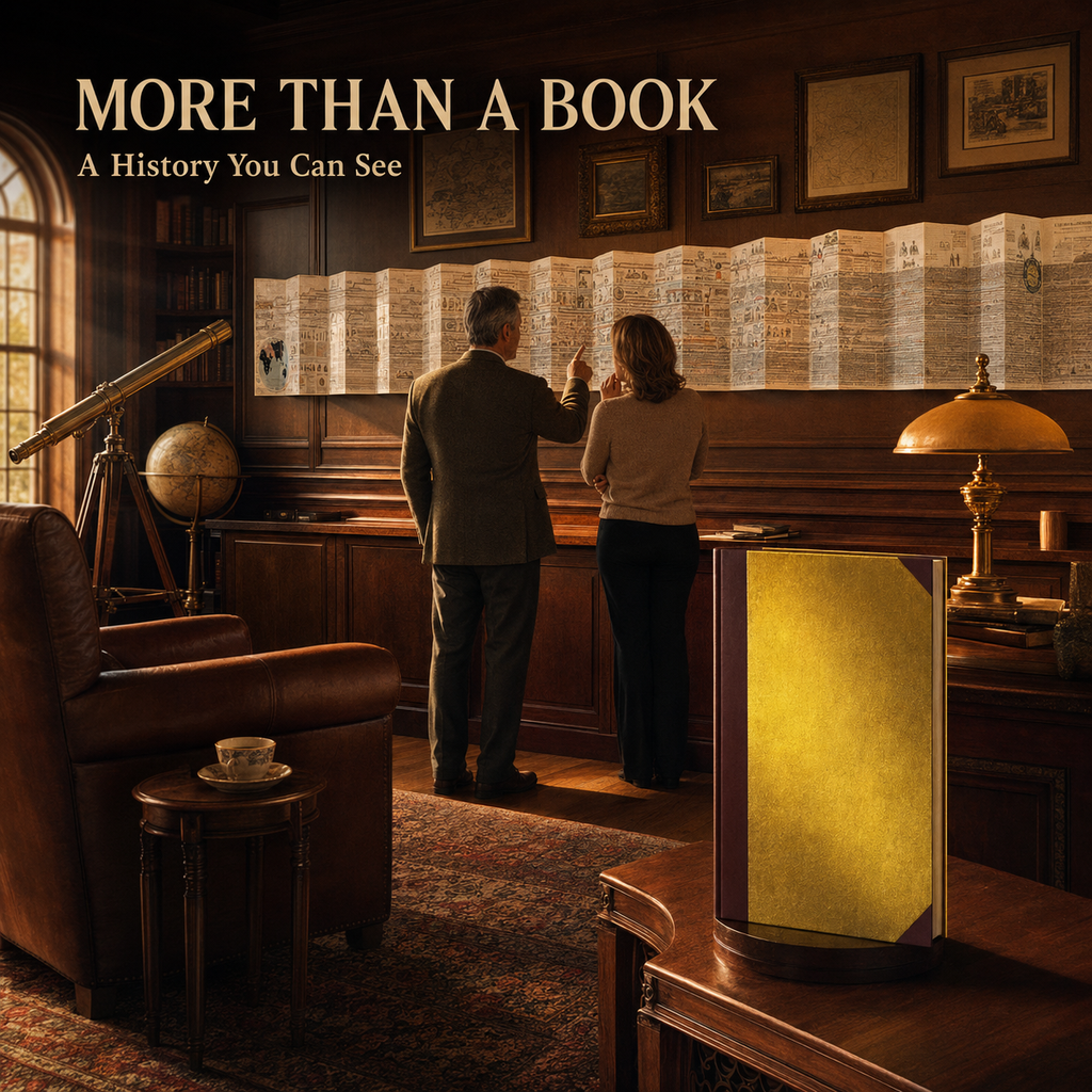 Adams' Time Chart: Vintage Hardcover World History Timeline Map Book