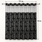 Hookless Double-Layer Shower Curtain with Snap-in Fabric Liner