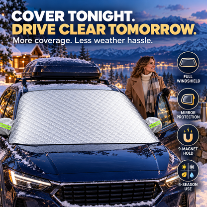 Car Windshield Protector Cover - Waterproof, All-Season Outdoor Wind Screen Shield for Most Vehicles