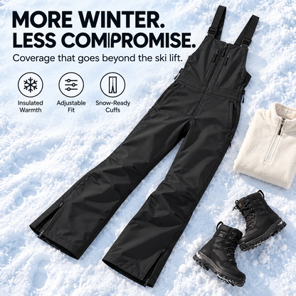 Women’s Waterproof Insulated Ski Bibs – Warm, Adjustable & Snow-Ready