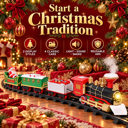 🎄 Animated Christmas Train Set for Around the Tree