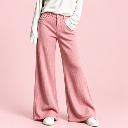 Women’s Relaxed Fit Patterned Straight-Leg Pants