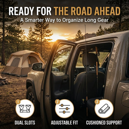 Adjustable Dual Gun Seat Mount – Secure, Space-Saving Rifle & Shotgun Holder for Trucks & SUVs