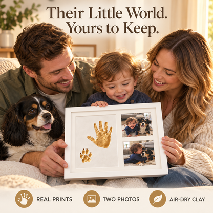 Baby & Pet Handprint Keepsake Frame Kit – Create a Memory That Lasts Forever