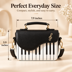 Piano Key Pattern Women's Crossbody Shoulder Bag - Large Capacity Handbag