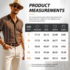 Men’s Vintage Striped Knit Polo Shirt – Retro Button-Front Short Sleeve Top