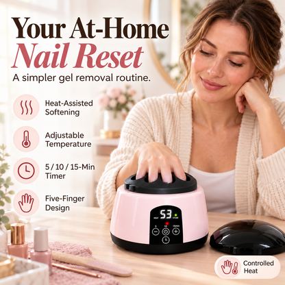 At-Home Steam Gel Nail Remover – Foil-Free & Heat-Assisted Polish Cleaner💅