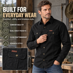 Men’s Rugged Utility Shirt – Long Sleeve Button-Up with Dual Chest Pockets