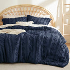 Boho Tufted Embroidery Comforter Set