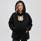 🐾 Unisex Cozy Sherpa Pet Pouch Hoodie for Cats & Small Dogs