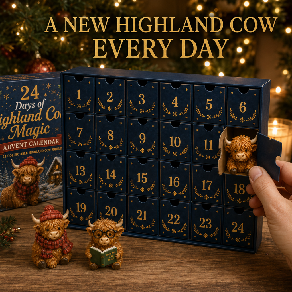 24 Days of Highland Cow Surprises: The Cutest Holiday Countdown of the Year! 🎄🐮