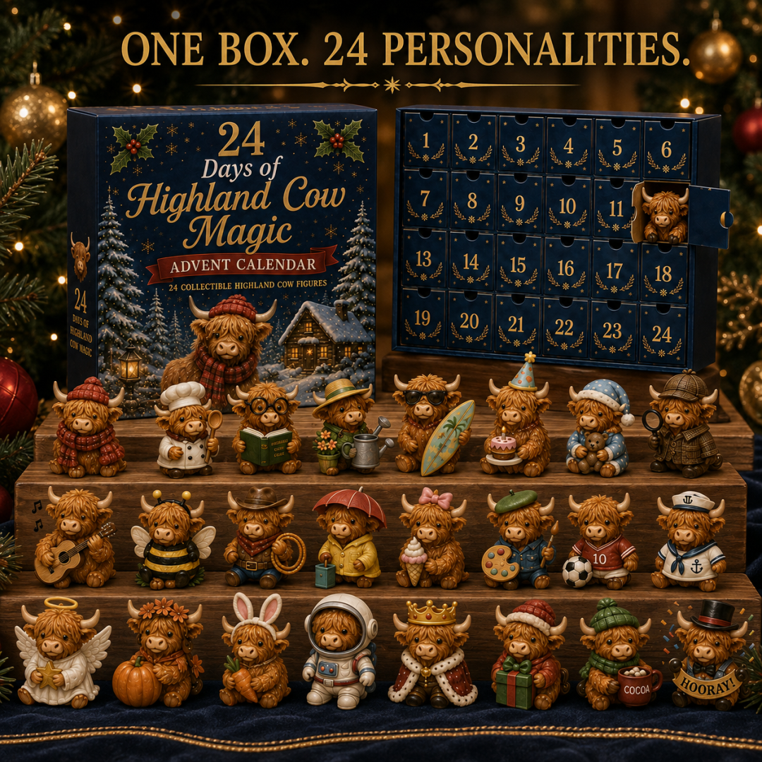 24 Days of Highland Cow Surprises: The Cutest Holiday Countdown of the Year! 🎄🐮