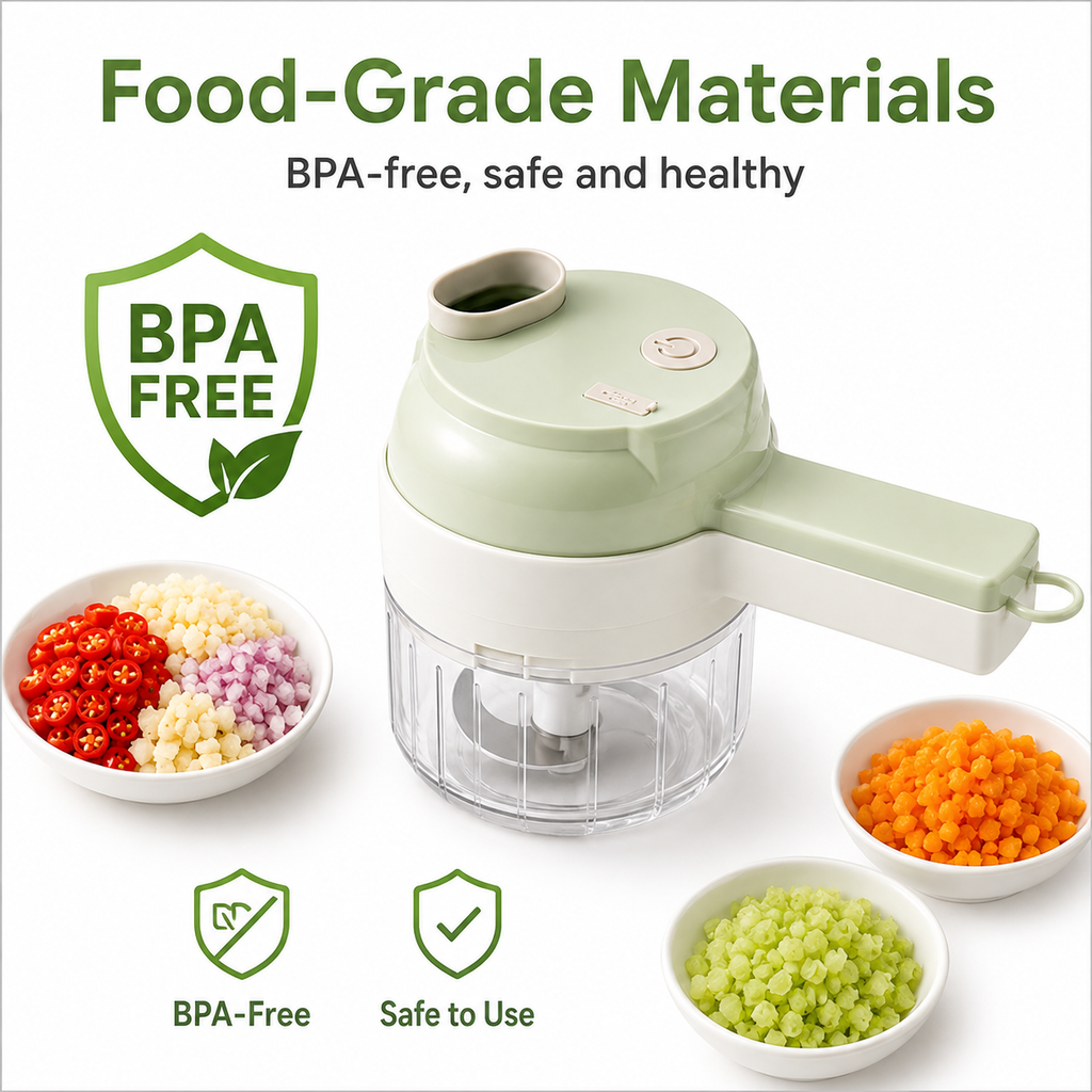 USB rechargeable handheld food processor, portable food processing tool