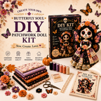 DIY Day of the Dead Butterfly Skull Doll Sewing Kit – Complete Craft Set