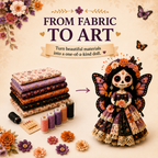 DIY Day of the Dead Butterfly Skull Doll Sewing Kit – Complete Craft Set