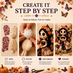 DIY Day of the Dead Butterfly Skull Doll Sewing Kit – Complete Craft Set