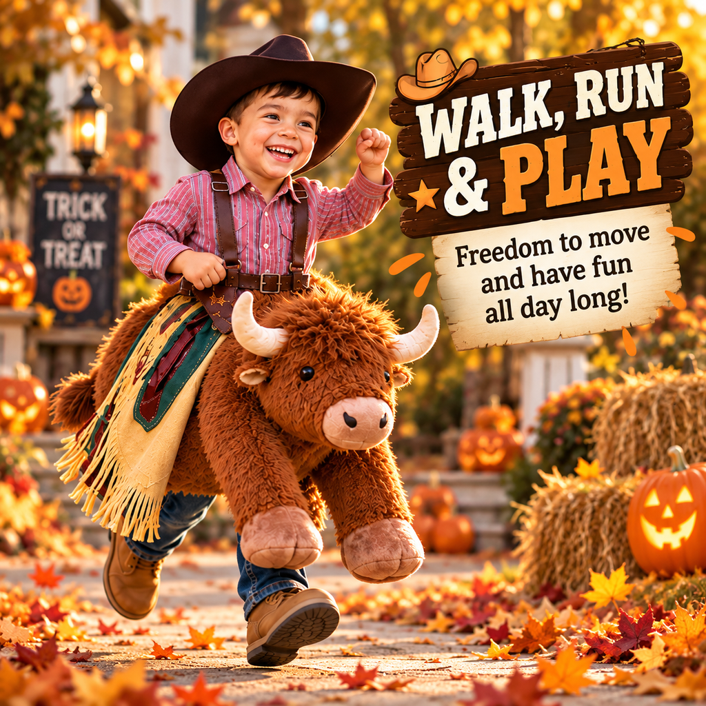 Kids Ride-On Cowboy Bull Halloween Costume
