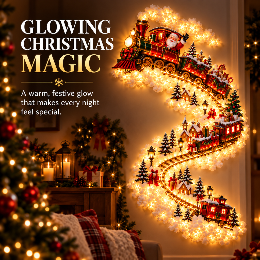 3D Glowing Christmas Wall Decorations - Christmas Magic on the Wall