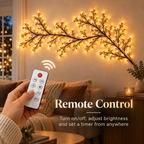 Remote-Controlled Lighted Branch Wall Decor - Flexible DIY Holiday Decorating