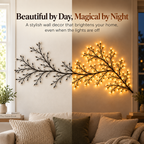 Remote-Controlled Lighted Branch Wall Decor - Flexible DIY Holiday Decorating