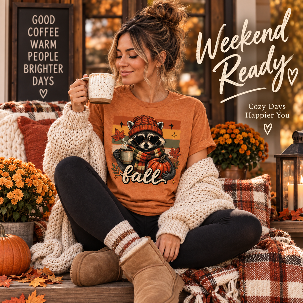 Women's Vintage Style Unisex Athletic-Casual T-Shirts - Fall Tops
