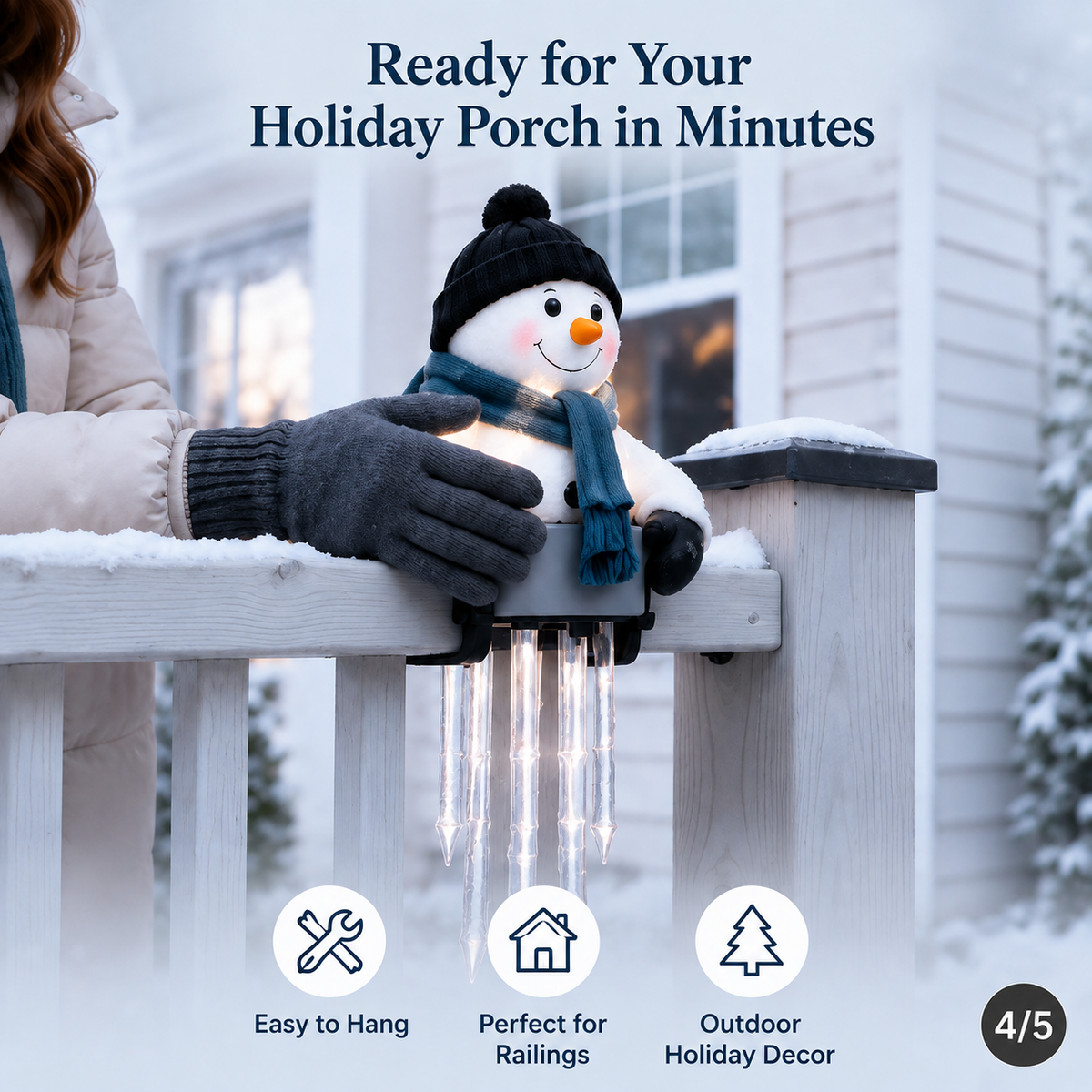 🔥 Today 52% OFF - WinterGlow Snowman Icicle Light Decor