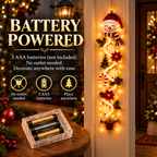 Illuminated Christmas Light Ornaments, Suitable for Front Door and Indoor Holiday Decorations