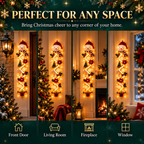 Illuminated Christmas Light Ornaments, Suitable for Front Door and Indoor Holiday Decorations