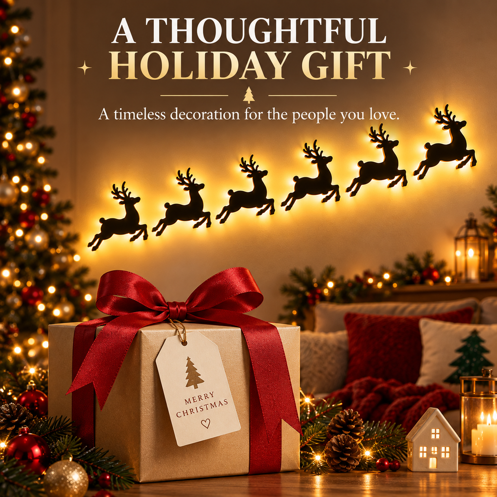 Christmas Reindeer-Shaped Wall Lamp, Suitable for Home Decoration
