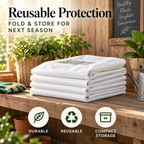 Plant Frost Protector - with Zippered Drawstring and Transparent Panel