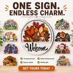 16 Pcs Interchangeable Welcome Sign for Front Door