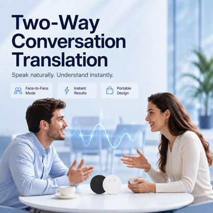 Wearable 165-Language Two-Way Voice Translator with AI Language Tutor