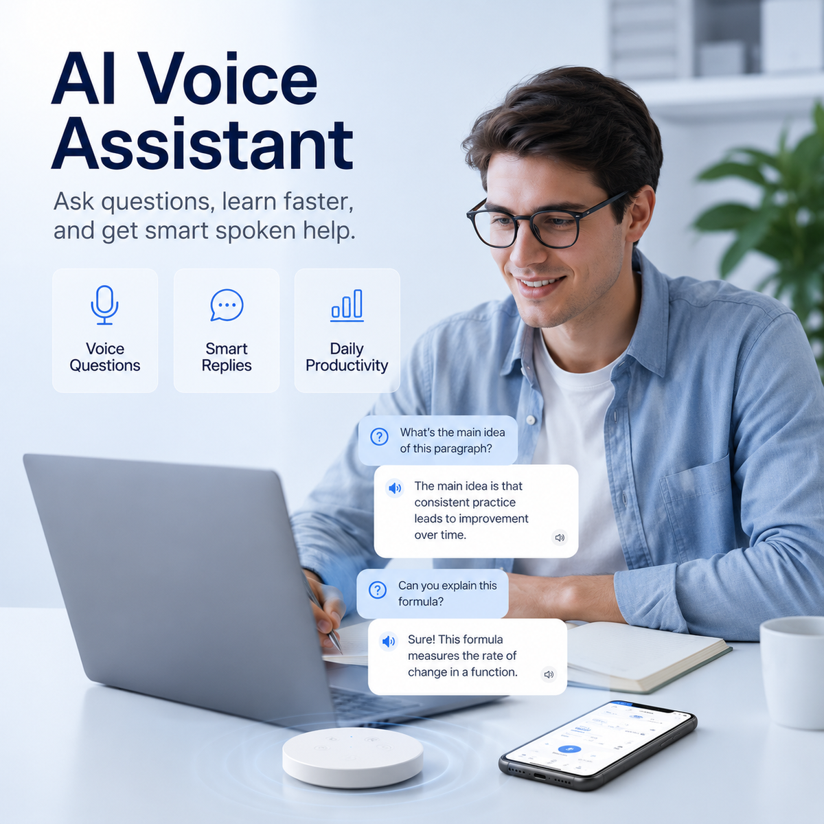 Wearable 165-Language Two-Way Voice Translator with AI Language Tutor