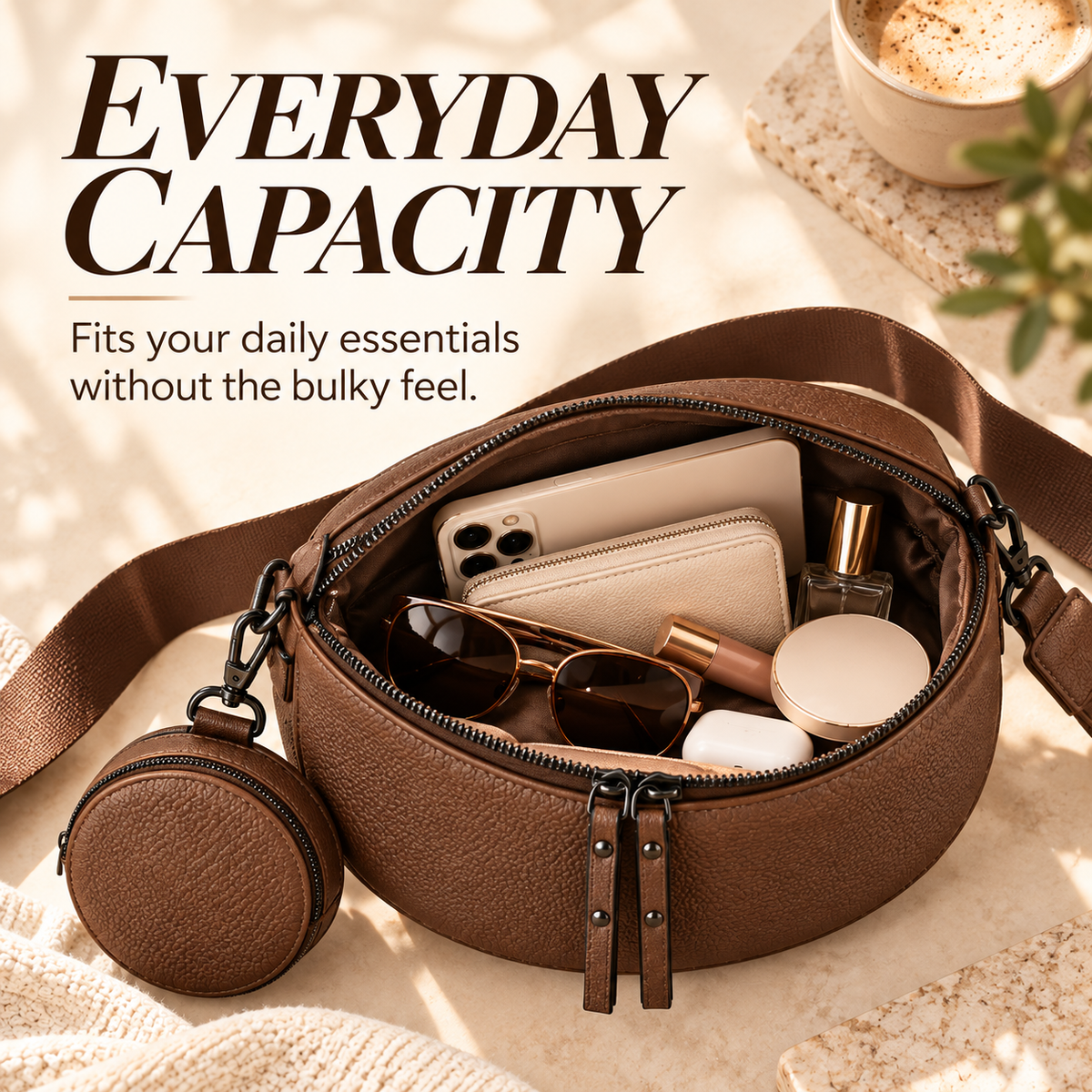 👜Women's Crossbody & Shoulder Bag - Waterproof Leather Pouch with Adjustable Strap👜