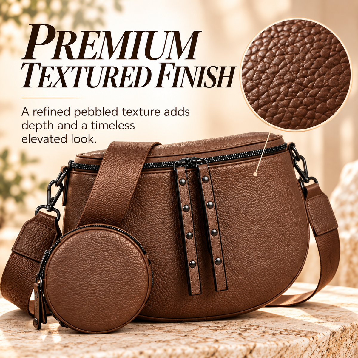 👜Women's Crossbody & Shoulder Bag - Waterproof Leather Pouch with Adjustable Strap👜