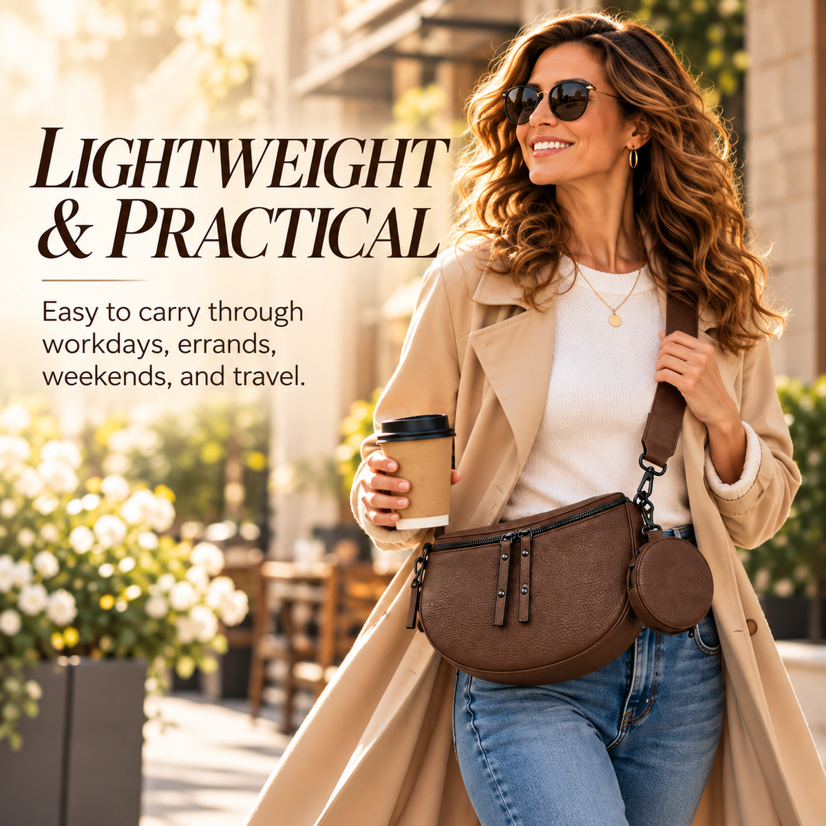 👜Women's Crossbody & Shoulder Bag - Waterproof Leather Pouch with Adjustable Strap👜