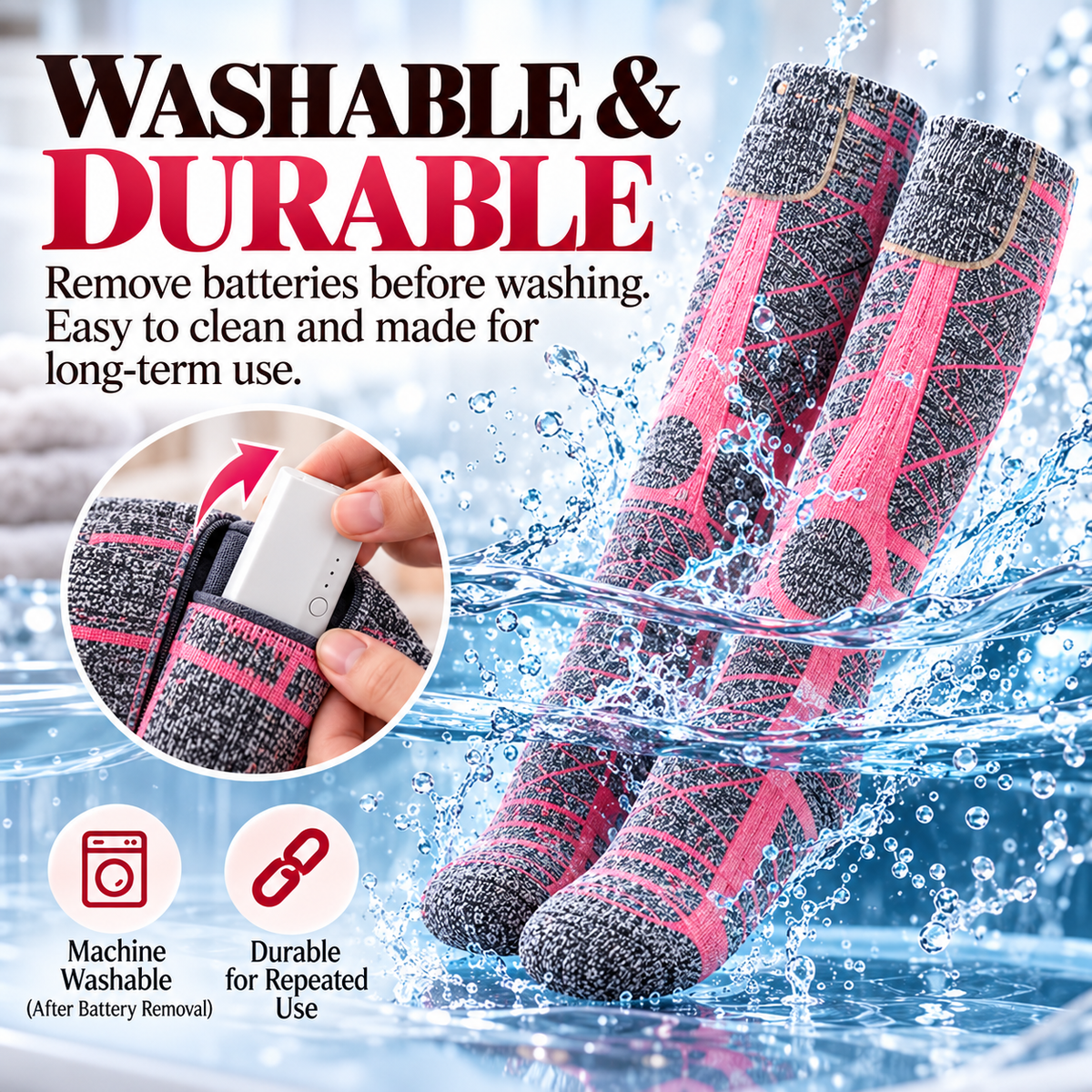 🔥Winter Heated Socks with 3 Heat Settings & Rechargeable Batteries🔥