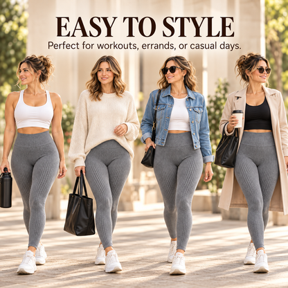 💃Women's Ribbed Yoga Leggings – High Waist & Everyday Comfort💃