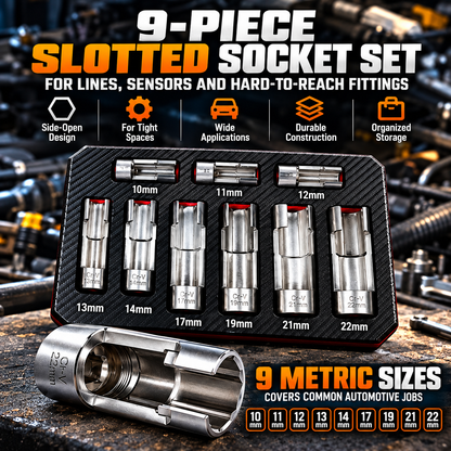 🔧3/8" 1/2" Injector Fuel Line Socket Wrench Set 10-22mm🔧