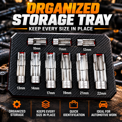 🔧3/8" 1/2" Injector Fuel Line Socket Wrench Set 10-22mm🔧