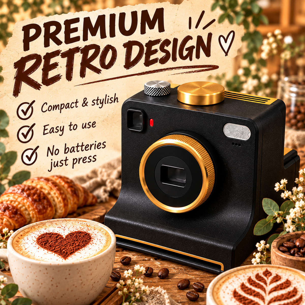 ☕️Camera-Style Coffee Latte Art Maker—A Stencil Tool for Coffee and Desserts☕️
