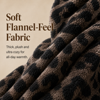 Treavhds™ Hooded Long Leopard Print Bathrobe - Thickened Flannel Fabric