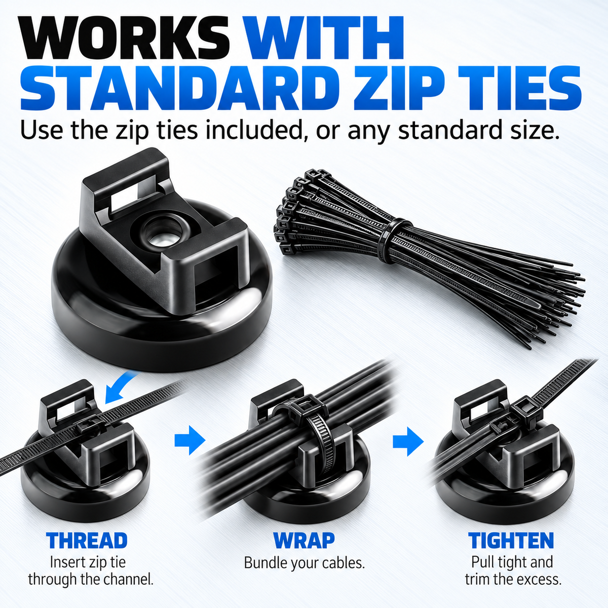 22lbs Strong Magnetic Wire Holders and Cable Organizers