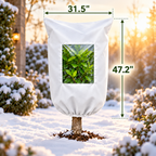 Plant Frost Protector - with Zippered Drawstring and Transparent Panel