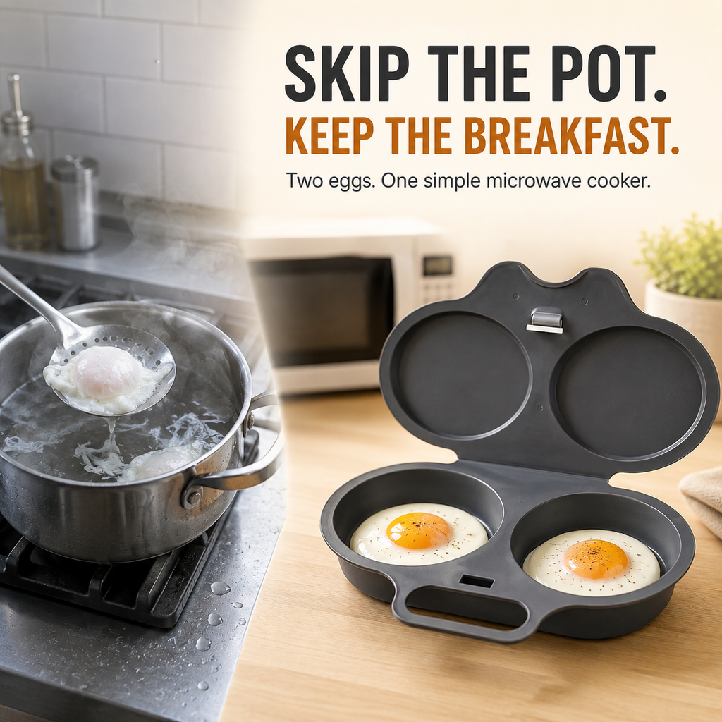 BUY 1 GET 1 FREE🔥🍳 Microwave Omelette Maker – BPA-Free Non-Stick Egg Cooker for Quick & Easy Breakfasts