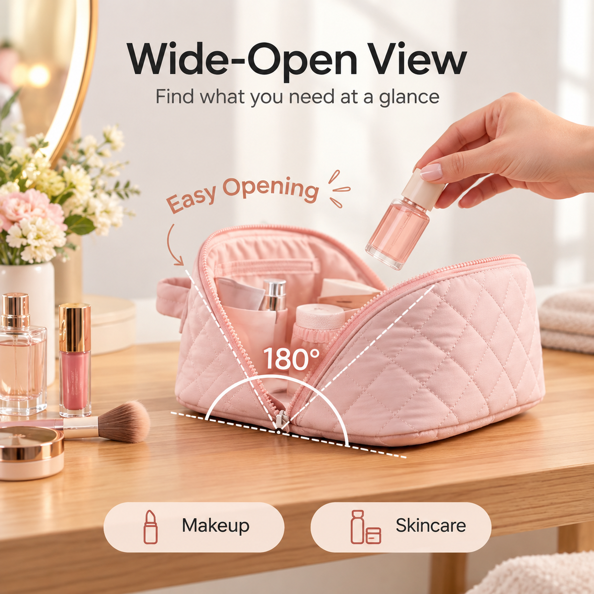 🎉Travel Makeup Bag for Woman-Large Size